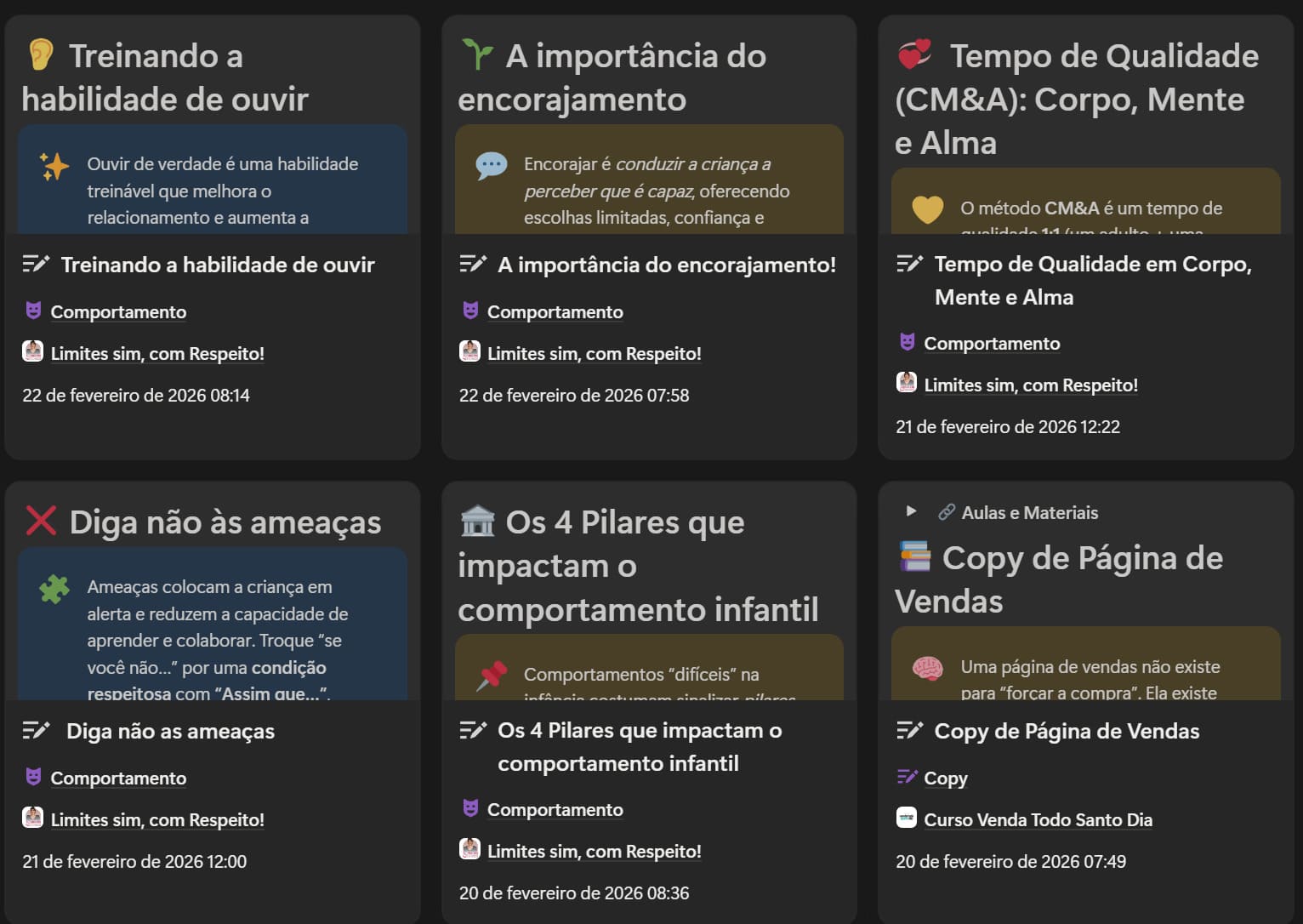 Sistema de Segundo Cérebro - tela 4